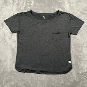 Vuori Lux Performance Tee Large Grey Workout Athleisure Hiking Quick Dry